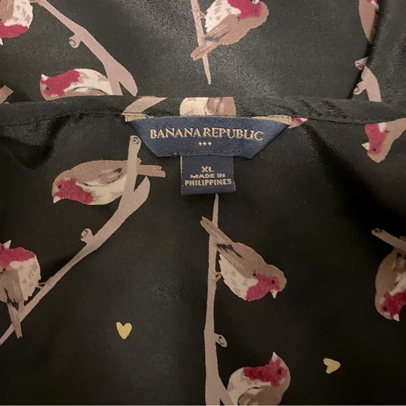 Banana Republic Bird Top/Blouse XL - Picture 7 of 8